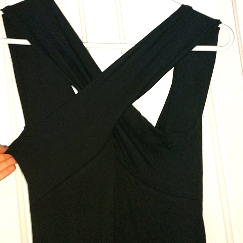 Black Cross Chest Romper